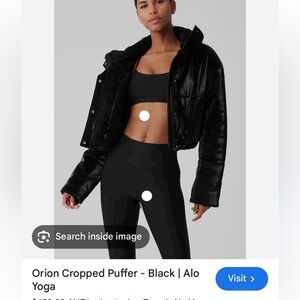 Alo Yoga Orion Cropped Puffer in Black size XS
